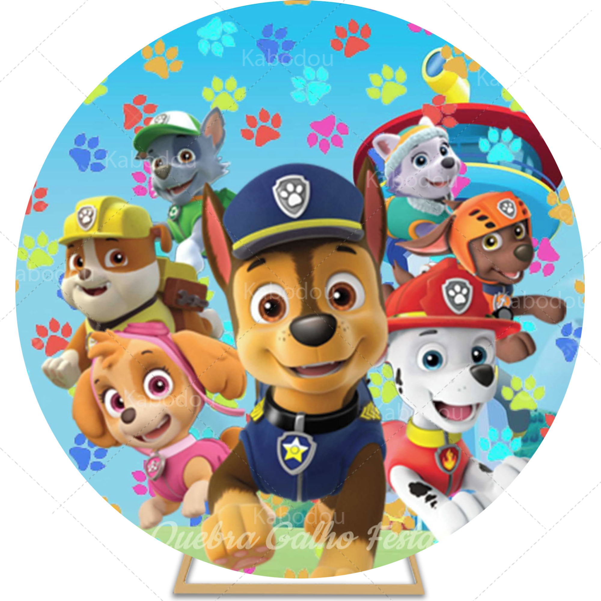 Paws Patrols 라운드 배경 소년 생일 파티 만 - Photo Booth Prop 리뷰 및 가격