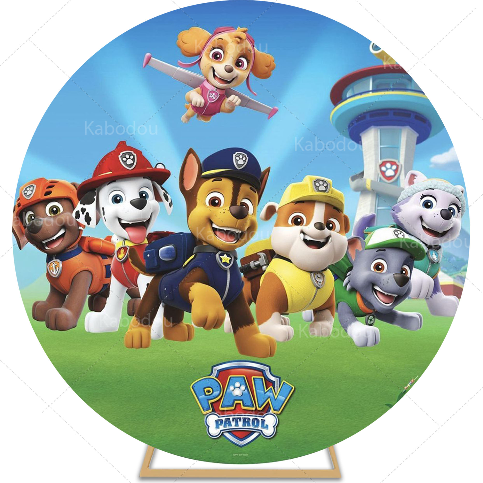 Paws Patrols 라운드 배경 소년 생일 파티 만 - Photo Booth Prop 리뷰 및 가격