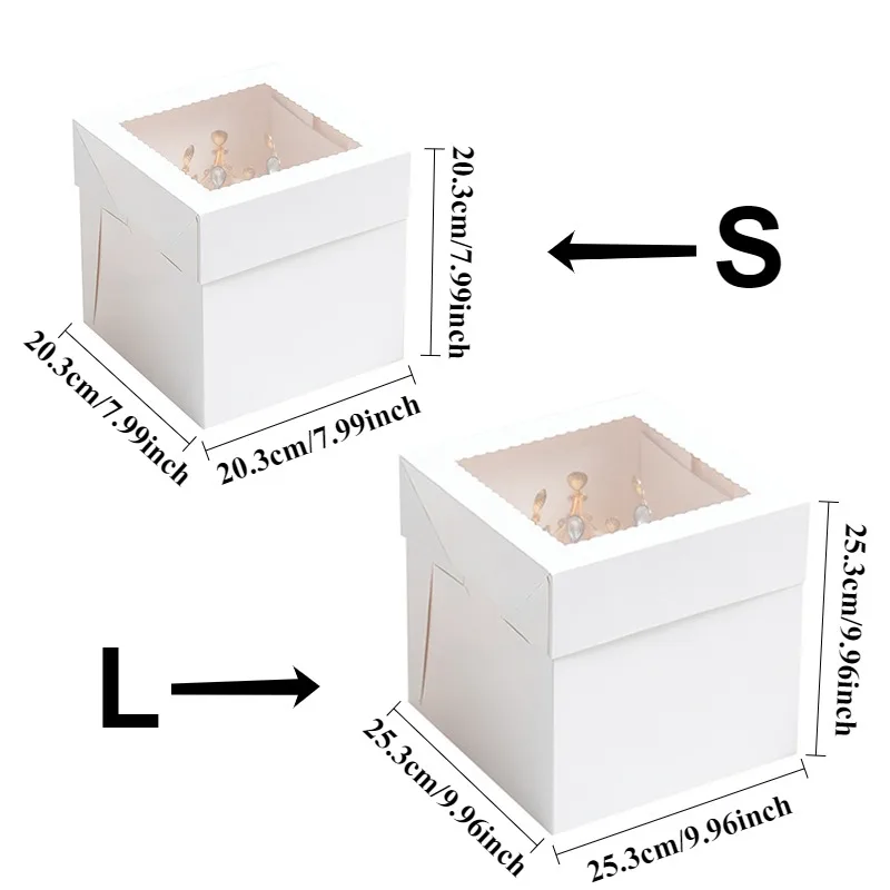 Yes2/4/6PCS 창문이 있는 일회용 흰색 케이크  - Wedding Decoration Supply 리뷰 및 가격