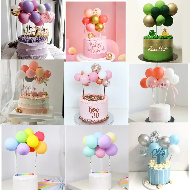 10 Pcs 5 인치 풍선 케이크 토퍼 금속 색종이 공 - Confetti Balloon Set 리뷰 및 가격