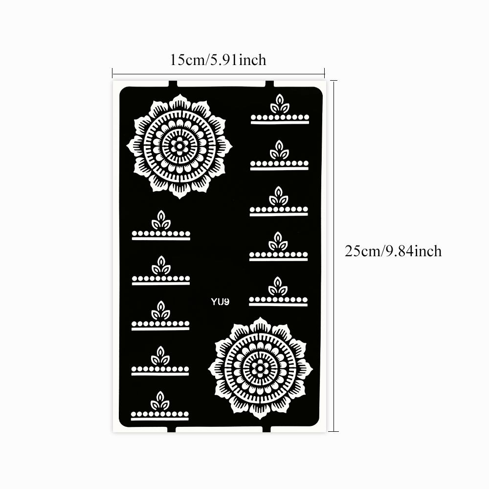 1pc 꽃 문신 스텐실 만다라 헤나 문신 스텐실 여성용 - Wedding Sutra 리뷰 및 가격