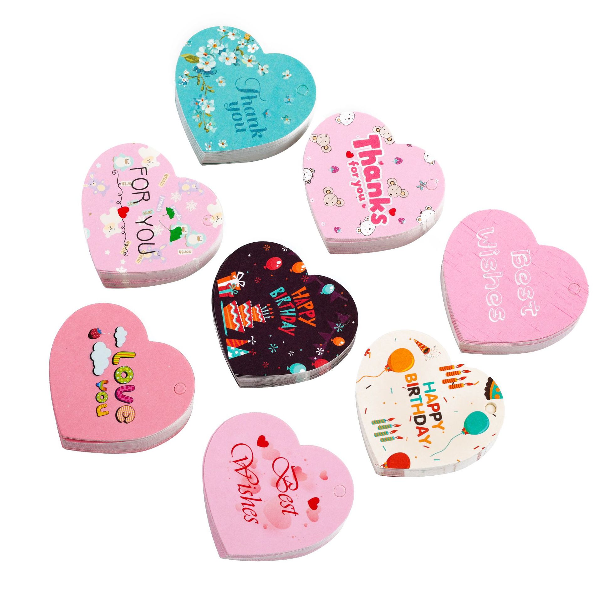 100개 감사 선물 태그 카드 하트 사랑 가방 행택 웨 - Wedding Decoration Supply 리뷰 및 가격