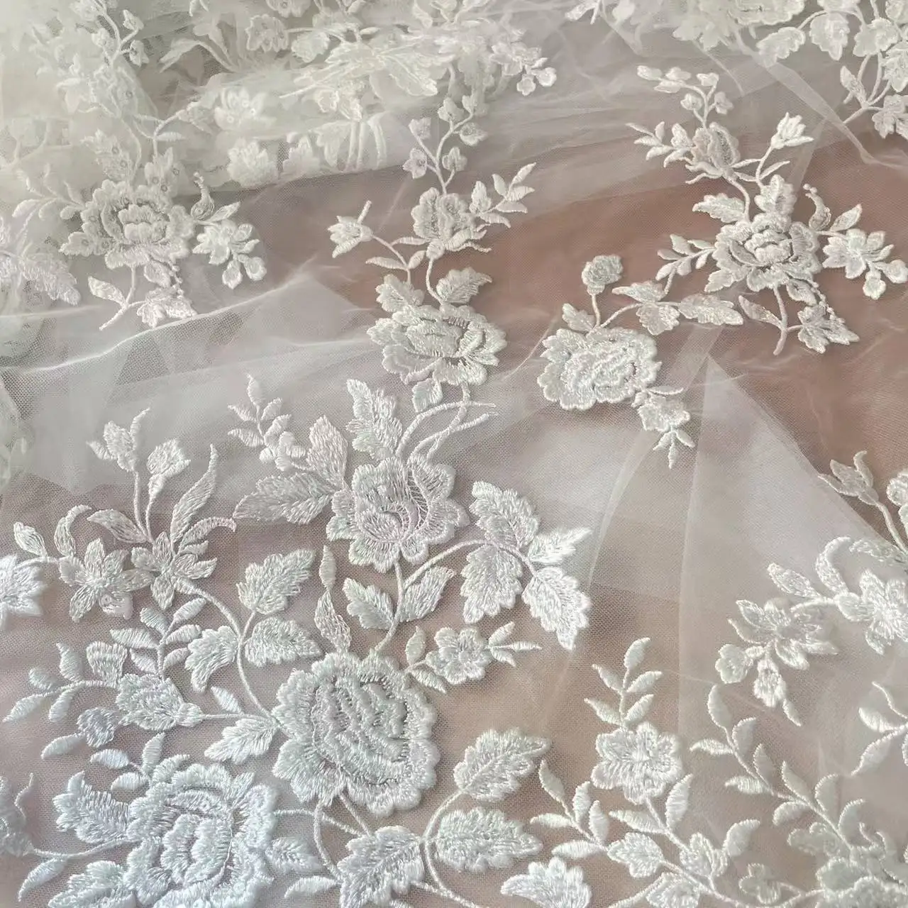 프랑스 자수 레이스 원단, 아름다운 꽃, 로맨틱 웨딩  - Wedding Dress Supply 리뷰 및 가격